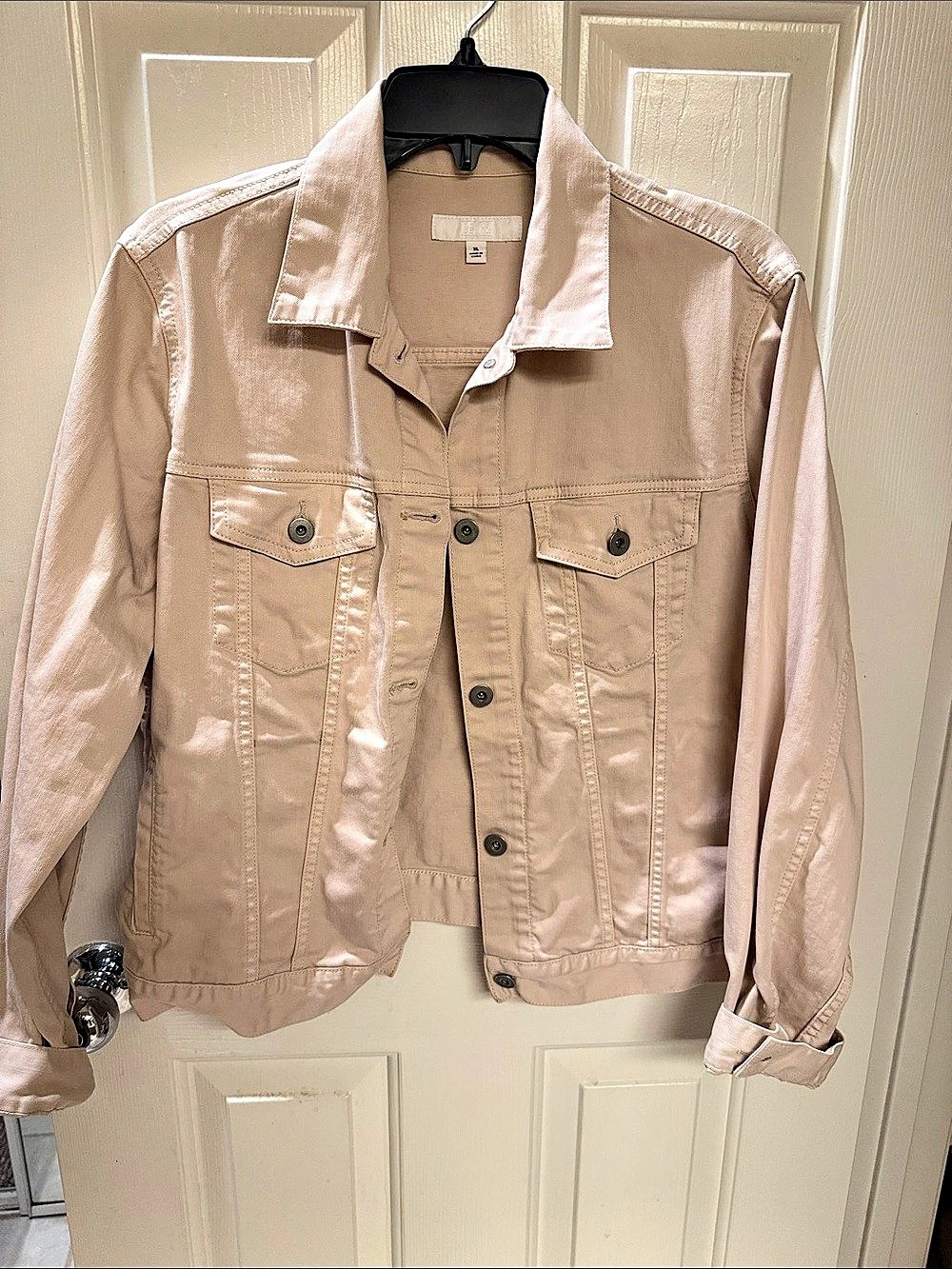 Uniqlo Denim Short Jacket Women's Pink XL